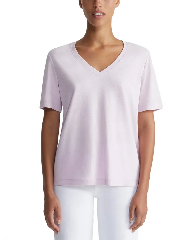 Lafayette 148 New York James V-Neck Linen-Blend T-Shirt