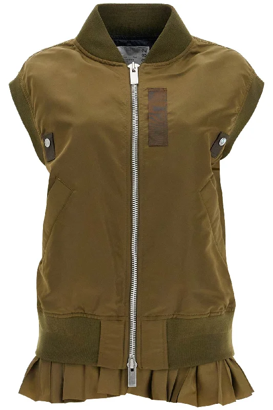 Sacai Women's Layered Nylon Vest For Outdoor