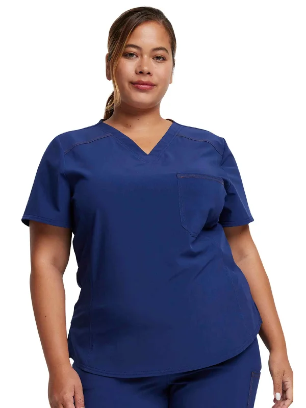 Dickies Riveting Women's Tuckable V-neck Scrub Top | Navy Blue