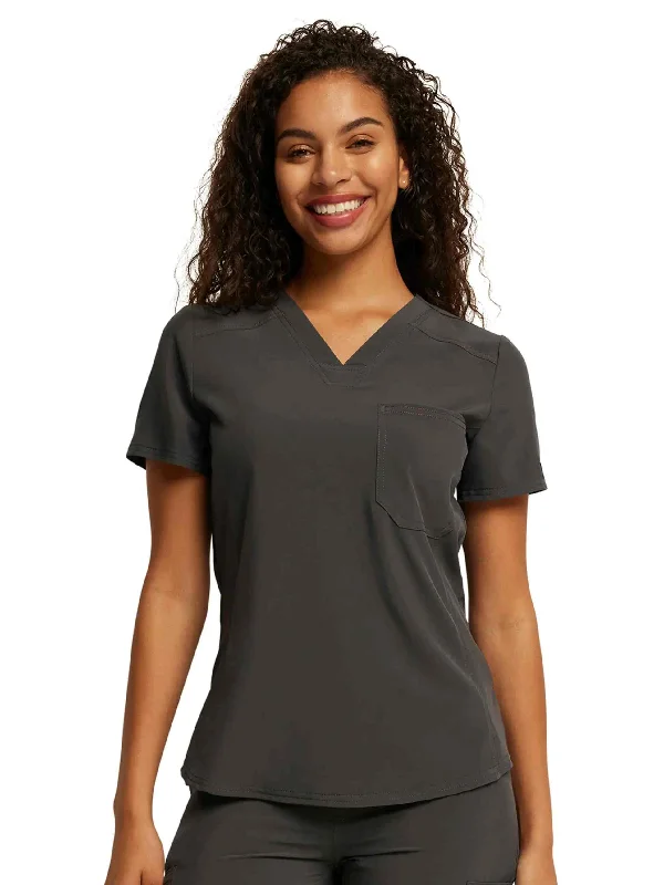 Dickies Riveting Women's Tuckable V-neck Scrub Top | Pewter