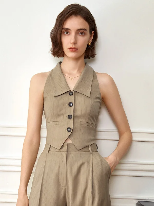 Lapel Vest Top