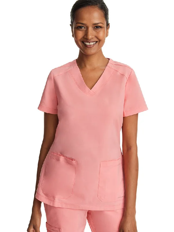 Purple Label Women's Jill V-Neck Scrub Top | Melon