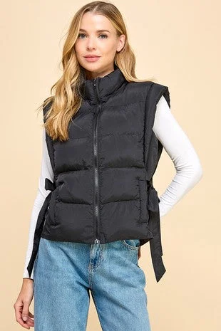 "Roll With It" Zipper Front Puffer Vest