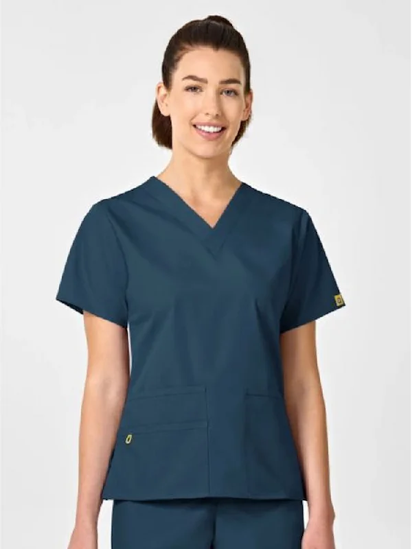 WonderWink Origins Women's Bravo V-Neck Scrub Top | Caribbean