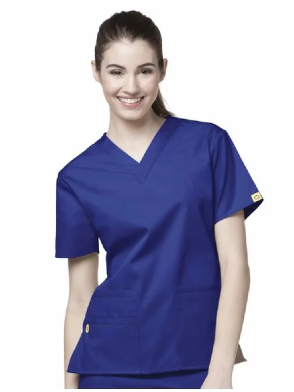 WonderWink Origins Women's Bravo V-Neck Scrub Top | Galaxy Blue