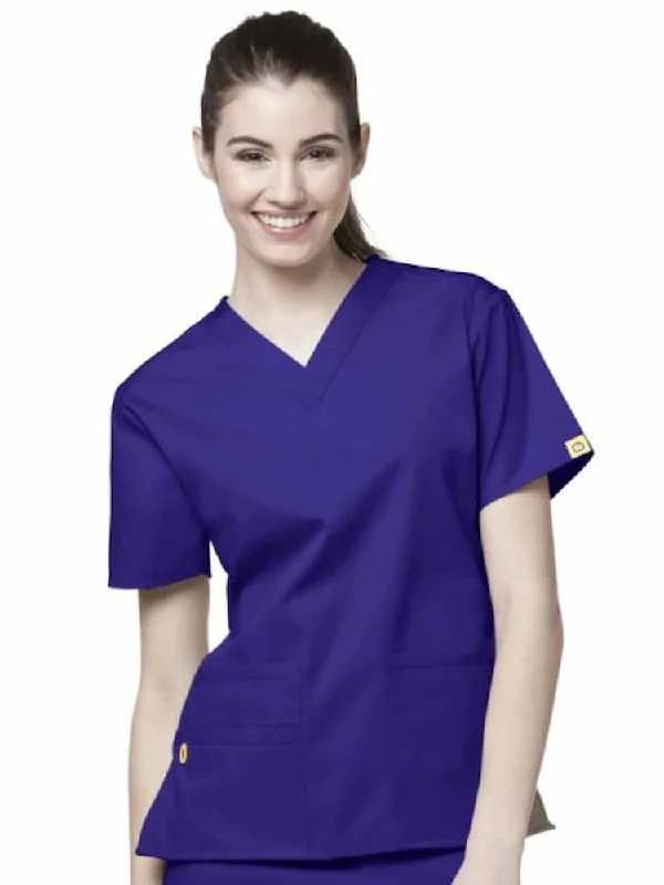 WonderWink Origins Women's Bravo V-Neck Scrub Top | Grape